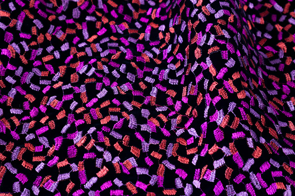 velours rasé brodé confettis 